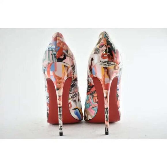 Christian Louboutin So Kate 120 Patent OH Xtian Black Red Blue Heel Pump 40.5 - Picture 8 of 9